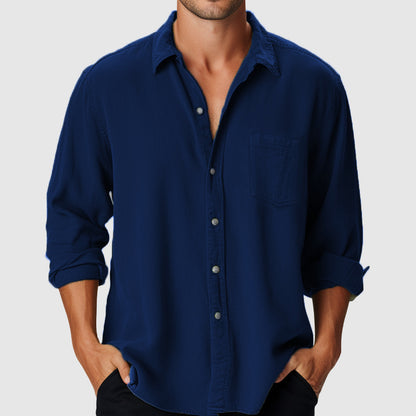 UrbanStoff | Einfarbiges Strandhemd