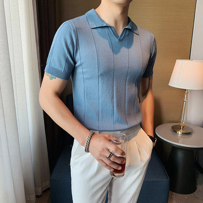 V-Ausschnitt Ice Silk Shirt