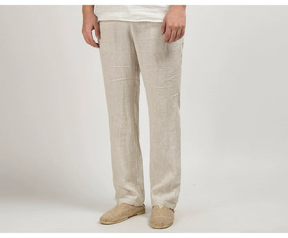Herren Leinen Freizeithose