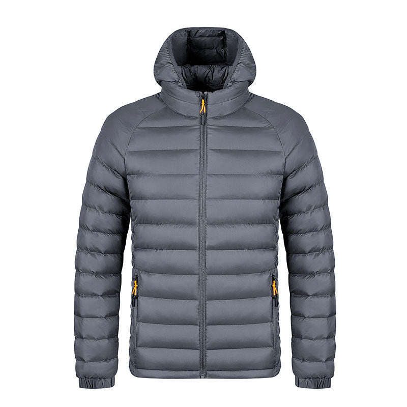 UrbanStoff | Gestreifte Kapuzen-Steppjacke