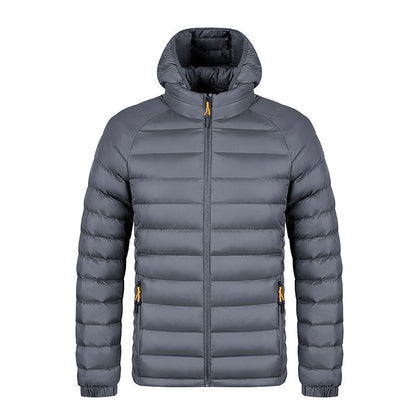 UrbanStoff | Gestreifte Kapuzen-Steppjacke