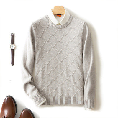 Klassischer dicker Kaschmir-Strickpullover