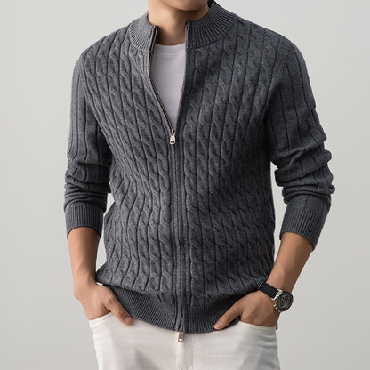 Zopfmuster Stehkragen Pullover