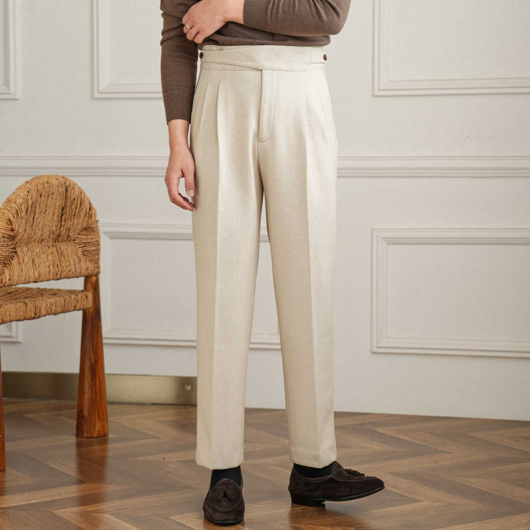 High-Waist Gerade Anzughose
