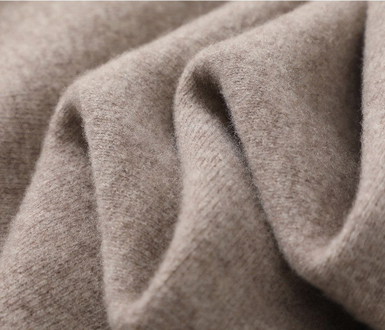 UrbanStoff | Kaschmir Strickmantel mit Reißverschluss