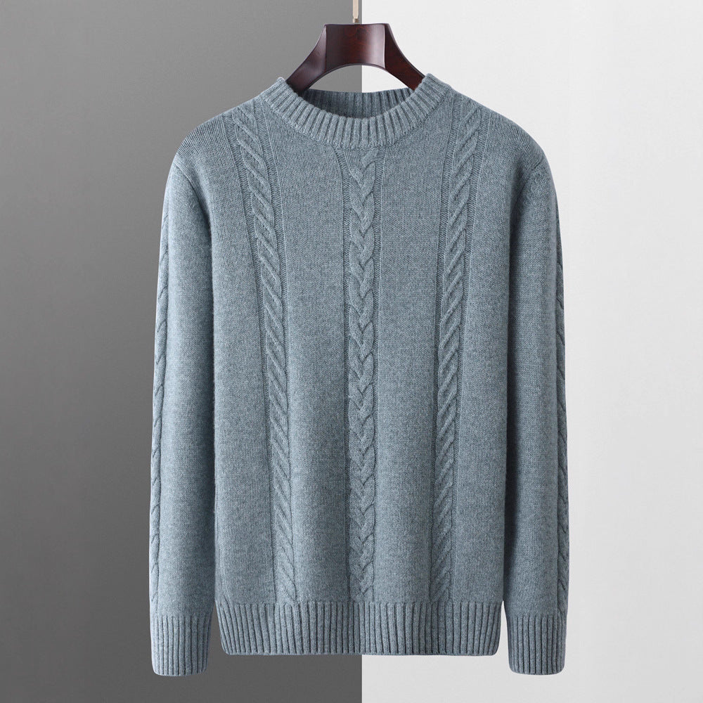 UrbanStoff | Reiner Wollpullover mit Rundhals