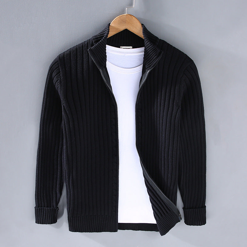 Gerippte Strickjacke
