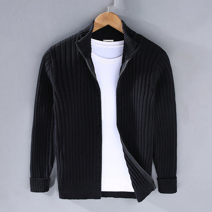 Gerippte Strickjacke