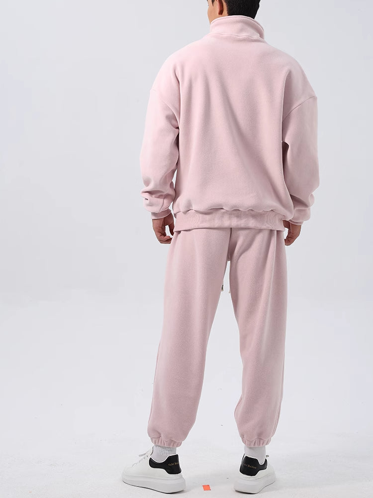 Locker Geschnittener Fleece-Trainingsanzug