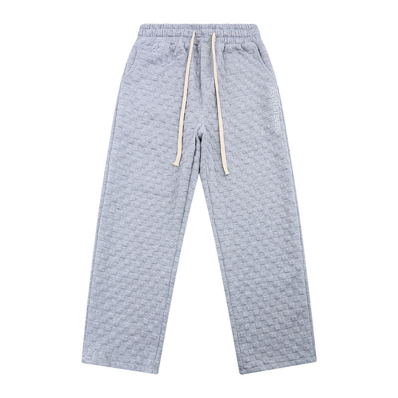 Locker geschnittene Karierte Strickhose