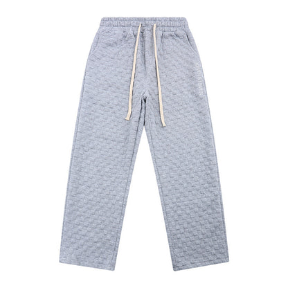 Locker geschnittene Karierte Strickhose