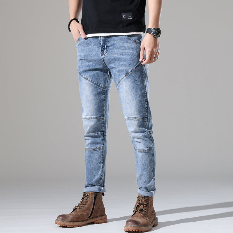 UrbanStoff | Light-Wash Stretch-Jeans mit Stickerei