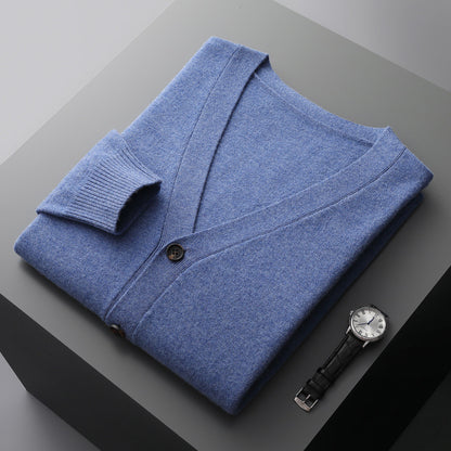 UrbanStoff | Woll-Cardigan mit V-Ausschnitt
