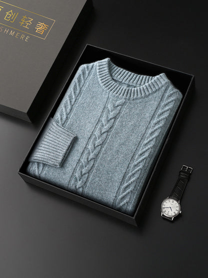 UrbanStoff | Reiner Wollpullover mit Rundhals