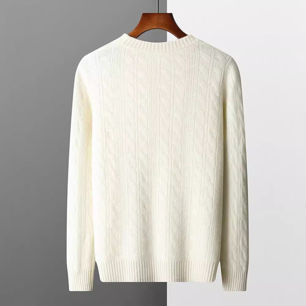 Klassischer Kaschmir Rundhals Pullover