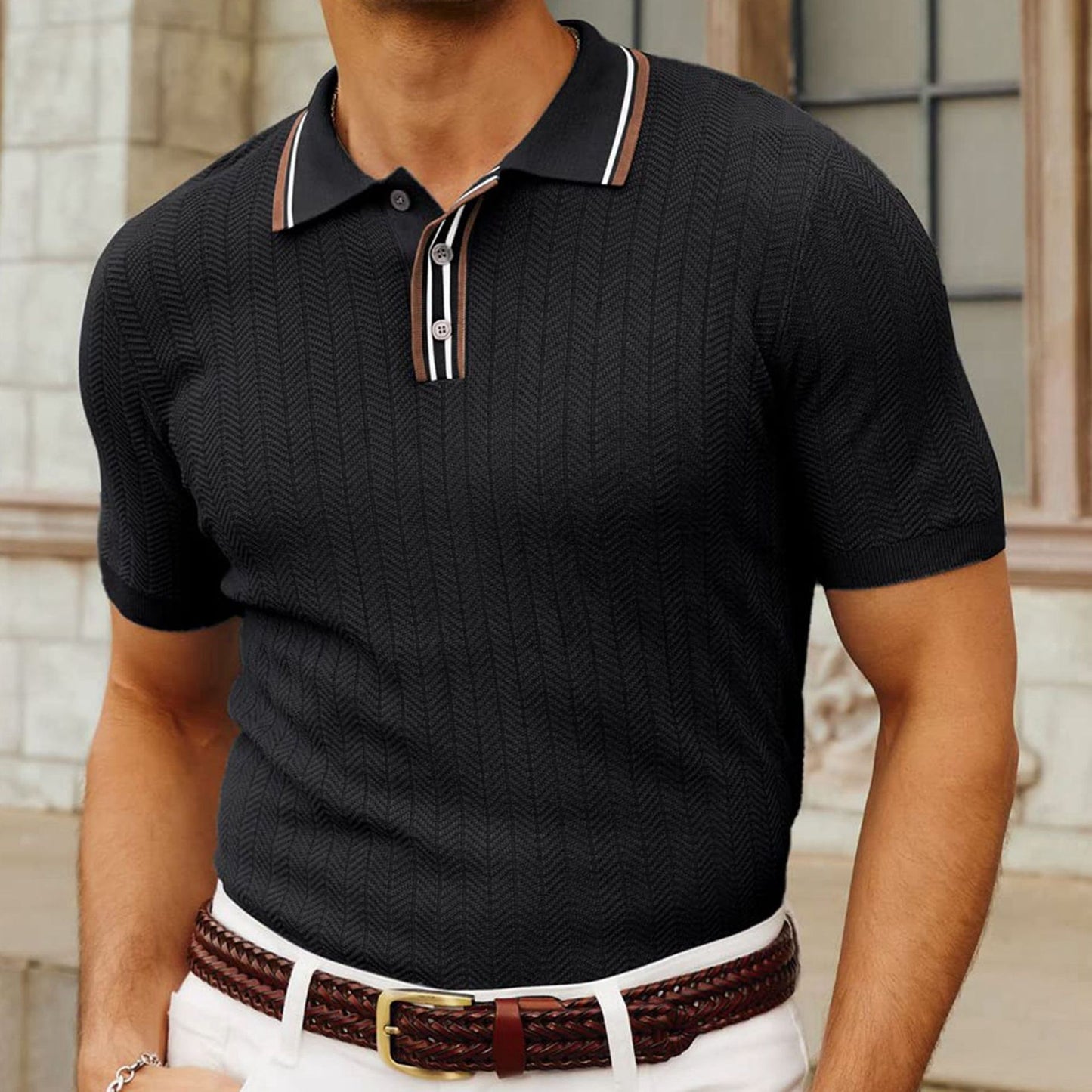 SimpleFit Strick-T-Shirt
