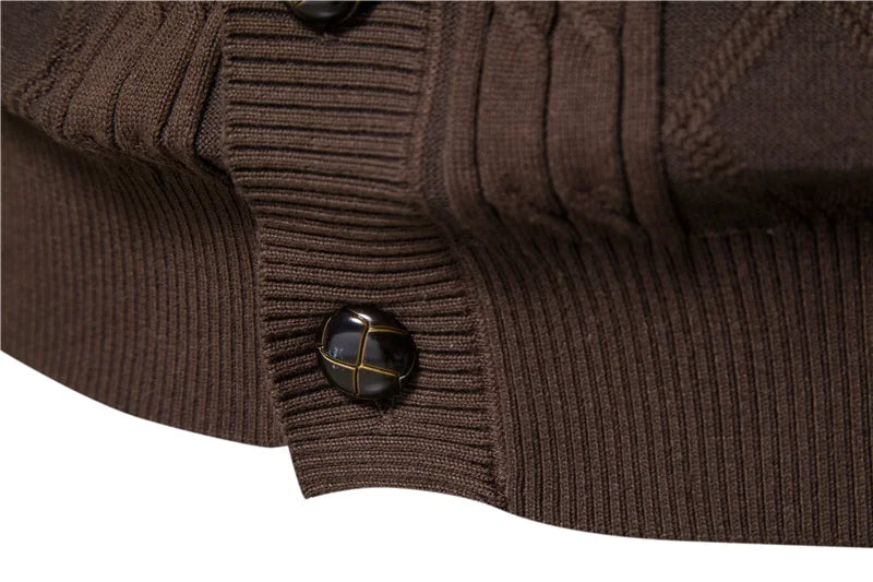 UrbanStoff | Herren Strickjacke Dick Gestrickt