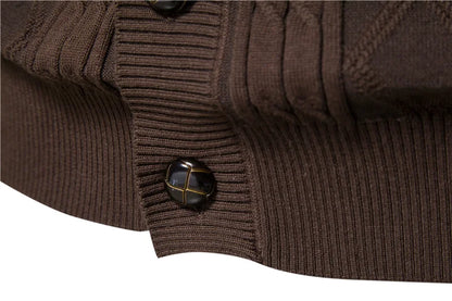 UrbanStoff | Herren Strickjacke Dick Gestrickt