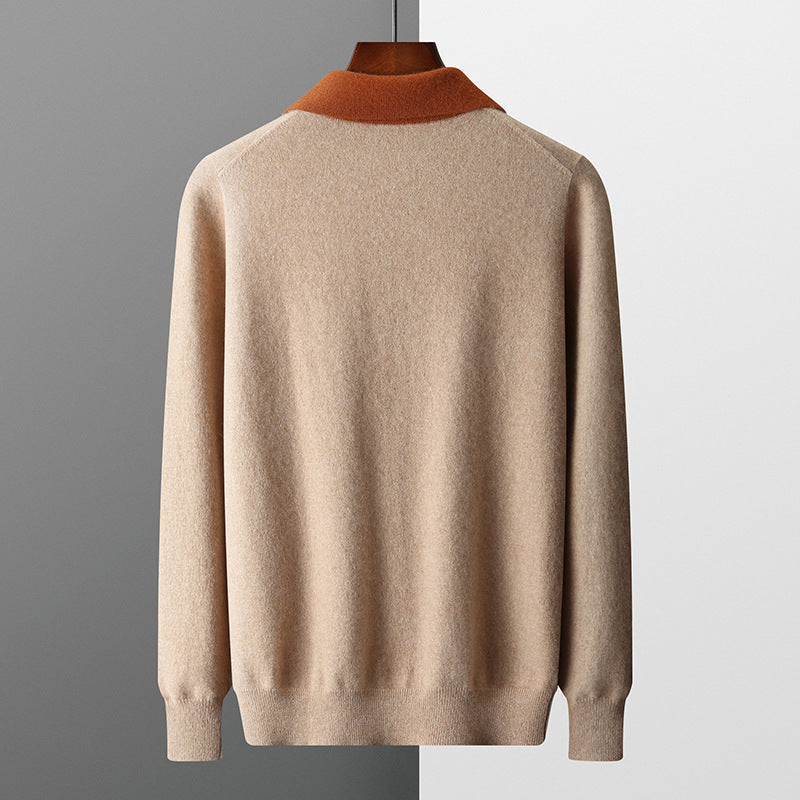 Strickpolo mit Reißverschluss