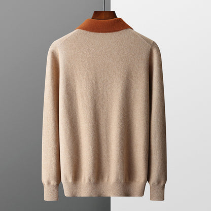 Strickpolo mit Reißverschluss