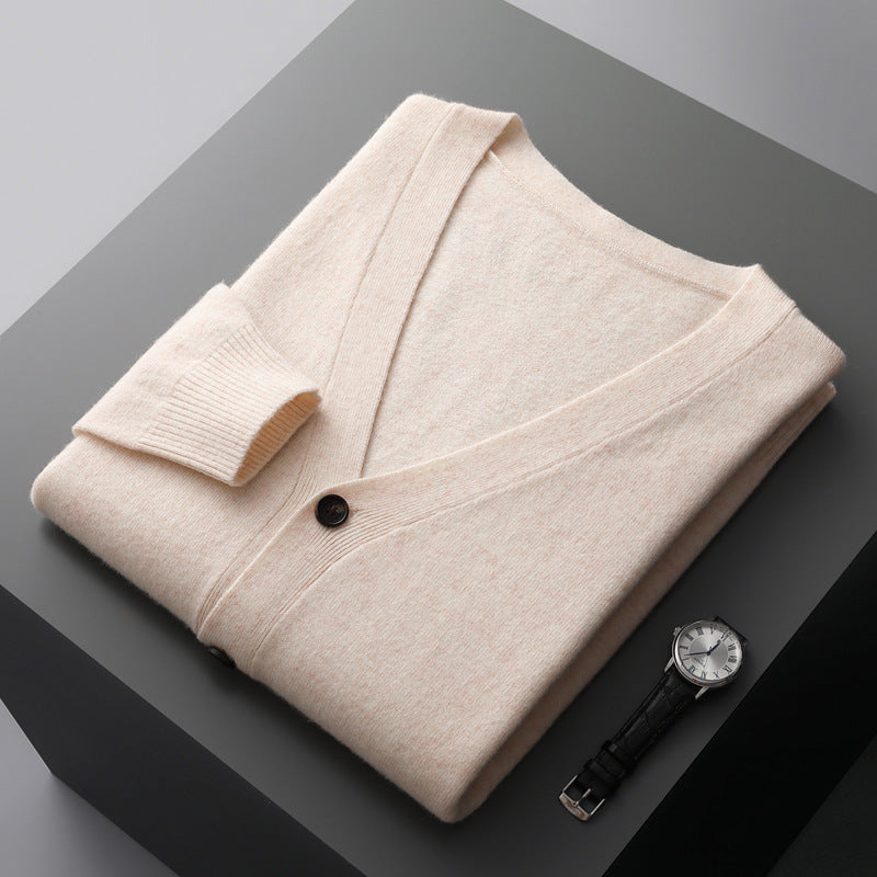 UrbanStoff | Woll-Cardigan mit V-Ausschnitt
