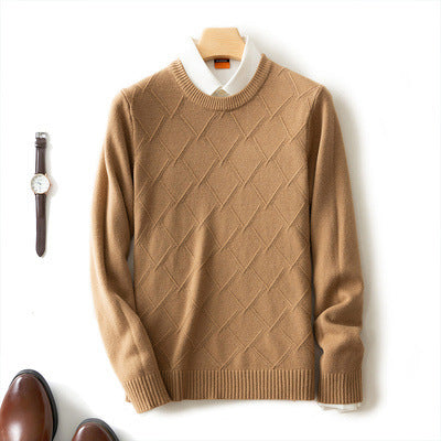 Klassischer dicker Kaschmir-Strickpullover