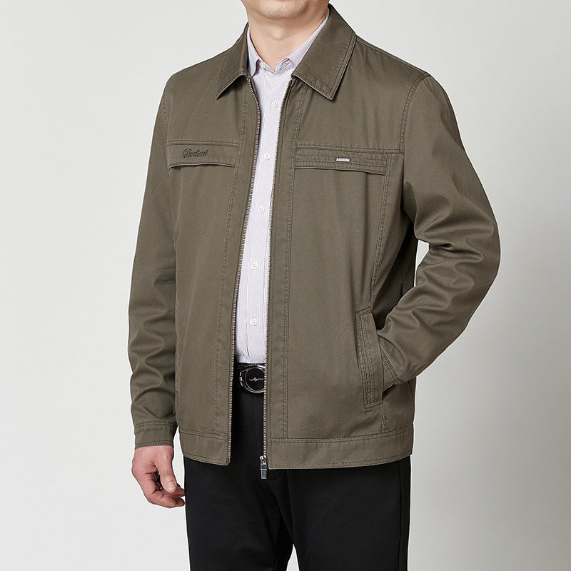 Baumwolle Freizeitjacke mit Umlegekragen