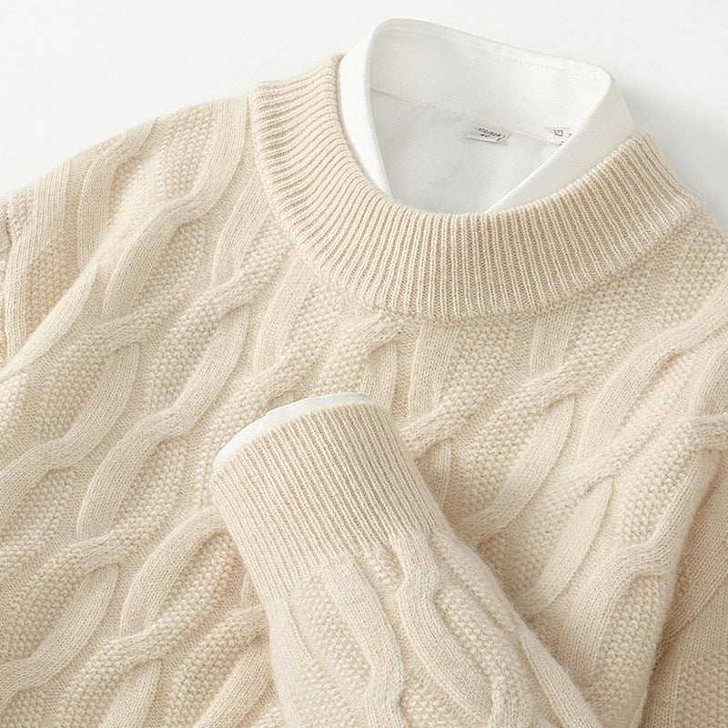 Herren Strickpullover mit Halber Rollkragen