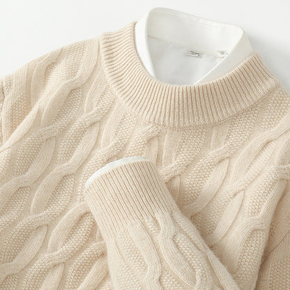 Herren Strickpullover mit Halber Rollkragen