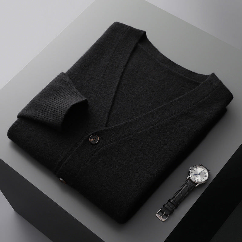 UrbanStoff | Woll-Cardigan mit V-Ausschnitt