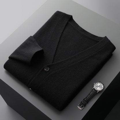 UrbanStoff | Woll-Cardigan mit V-Ausschnitt