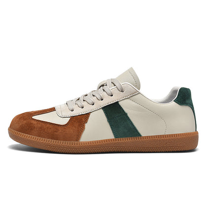 Retro-Sneaker aus Canvas und Leder