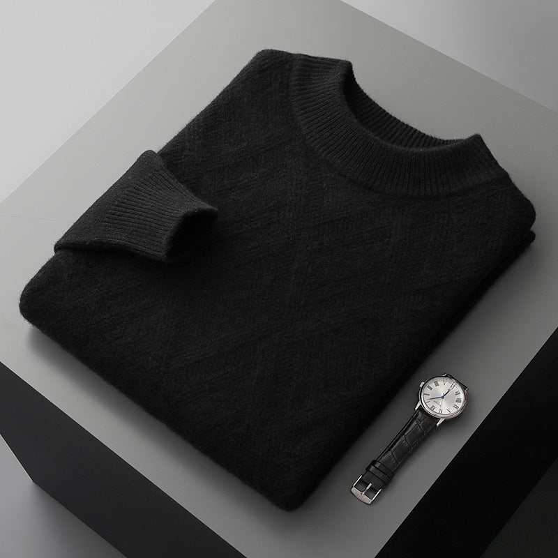 Wollpullover mit Halbrollkragen