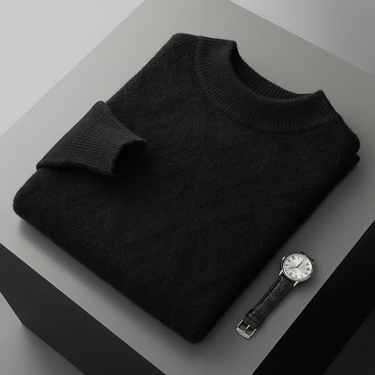 Wollpullover mit Halbrollkragen