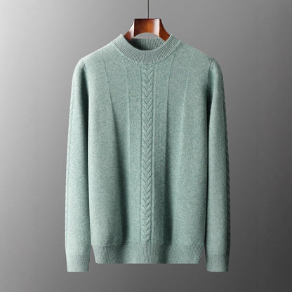 Halbkragen-Kaschmirpullover Herren Langarm