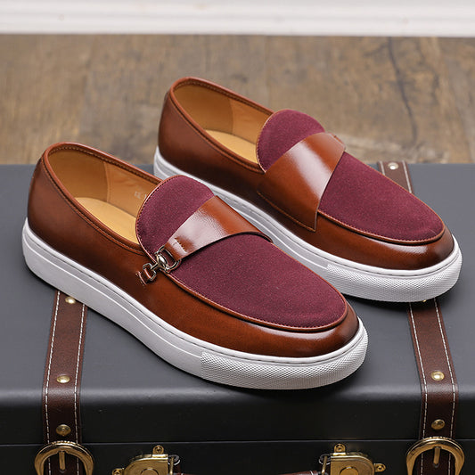 Herren Slip-On Leder Freizeitslipper