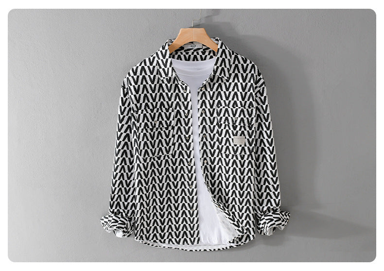 UrbanStoff | Bedrucktes Freizeit Hemd Langarm