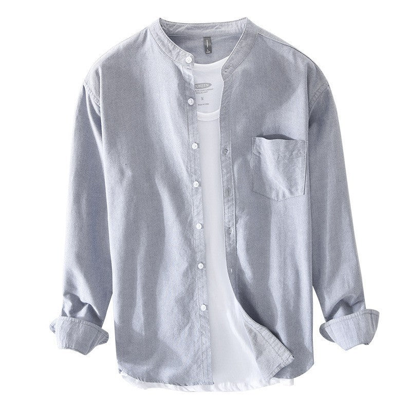 UrbanStoff | Stehkragen Freizeithemd