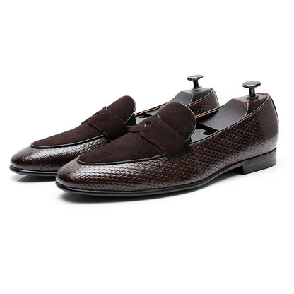 Lederloafer mit Struktur