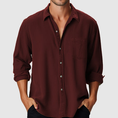 UrbanStoff | Einfarbiges Strandhemd