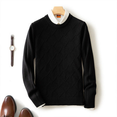 Klassischer dicker Kaschmir-Strickpullover