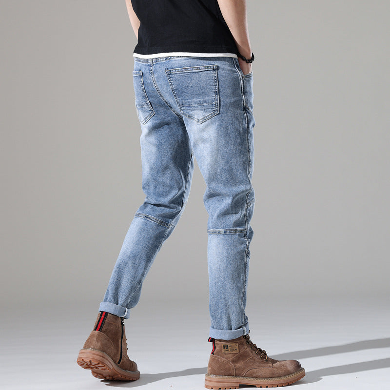 UrbanStoff | Light-Wash Stretch-Jeans mit Stickerei