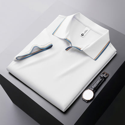 Maulbeerseide Kurzarm-Poloshirt