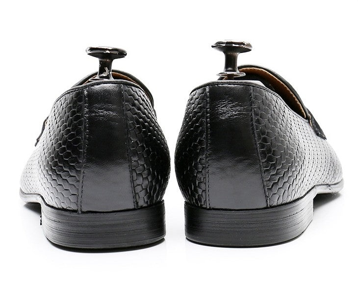 Lederloafer mit Struktur
