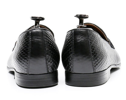 Lederloafer mit Struktur