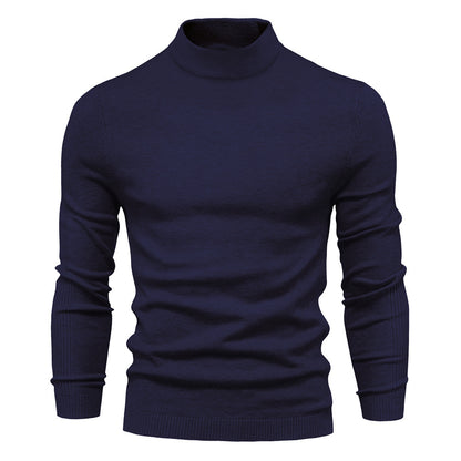 UrbanStoff | Herren Woll Rollkragenpullover – Schlanke Passform