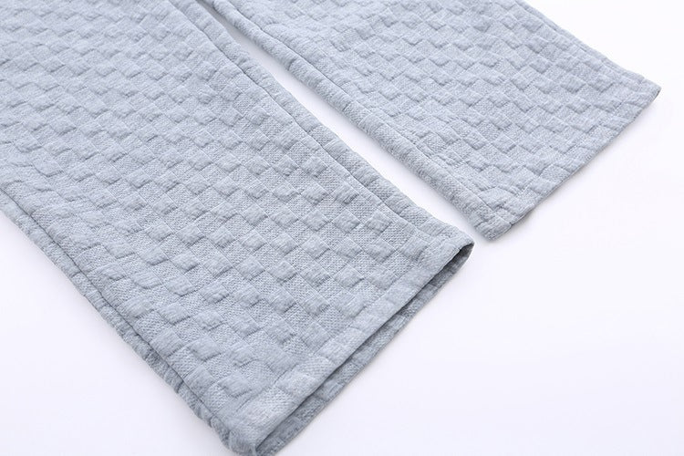 Locker geschnittene Karierte Strickhose