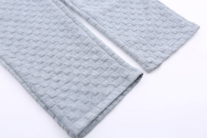Locker geschnittene Karierte Strickhose