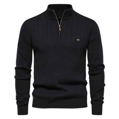Slim Fit Halbzip-Pullover für Herren