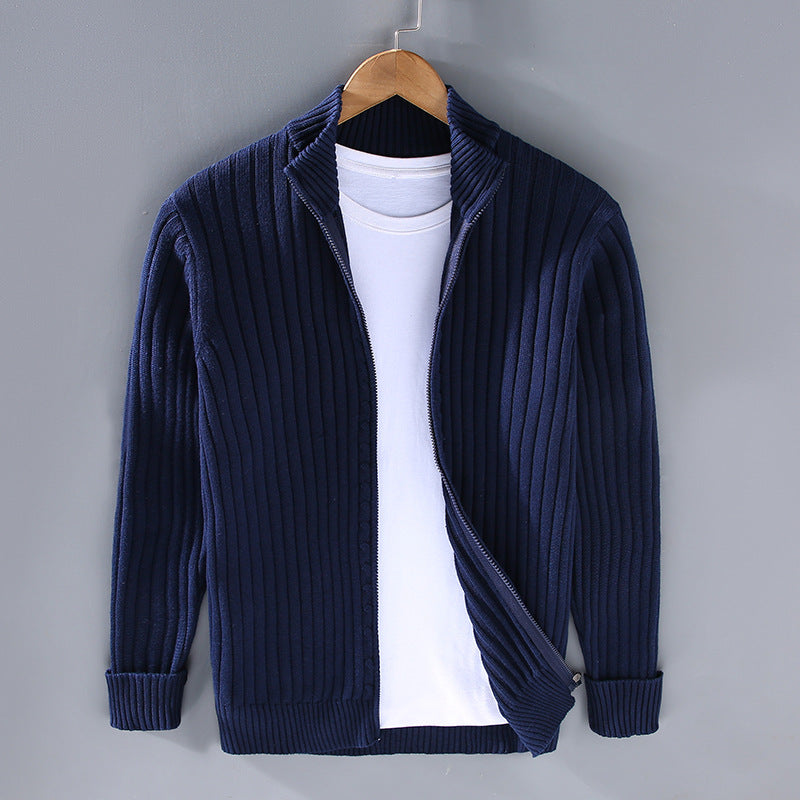 Gerippte Strickjacke